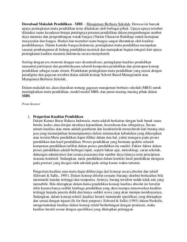 Download Makalah Pendidikan