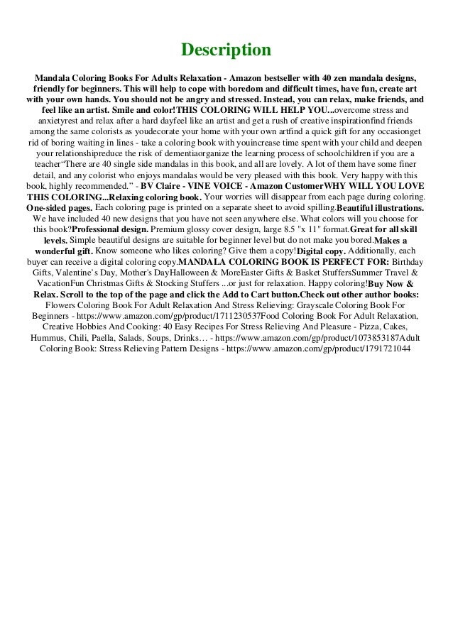 Download Download Mandala Coloring Book For Adult Relaxation Coloring Pages