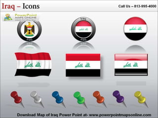 PowerPoint Template Map of Iraq | PPT