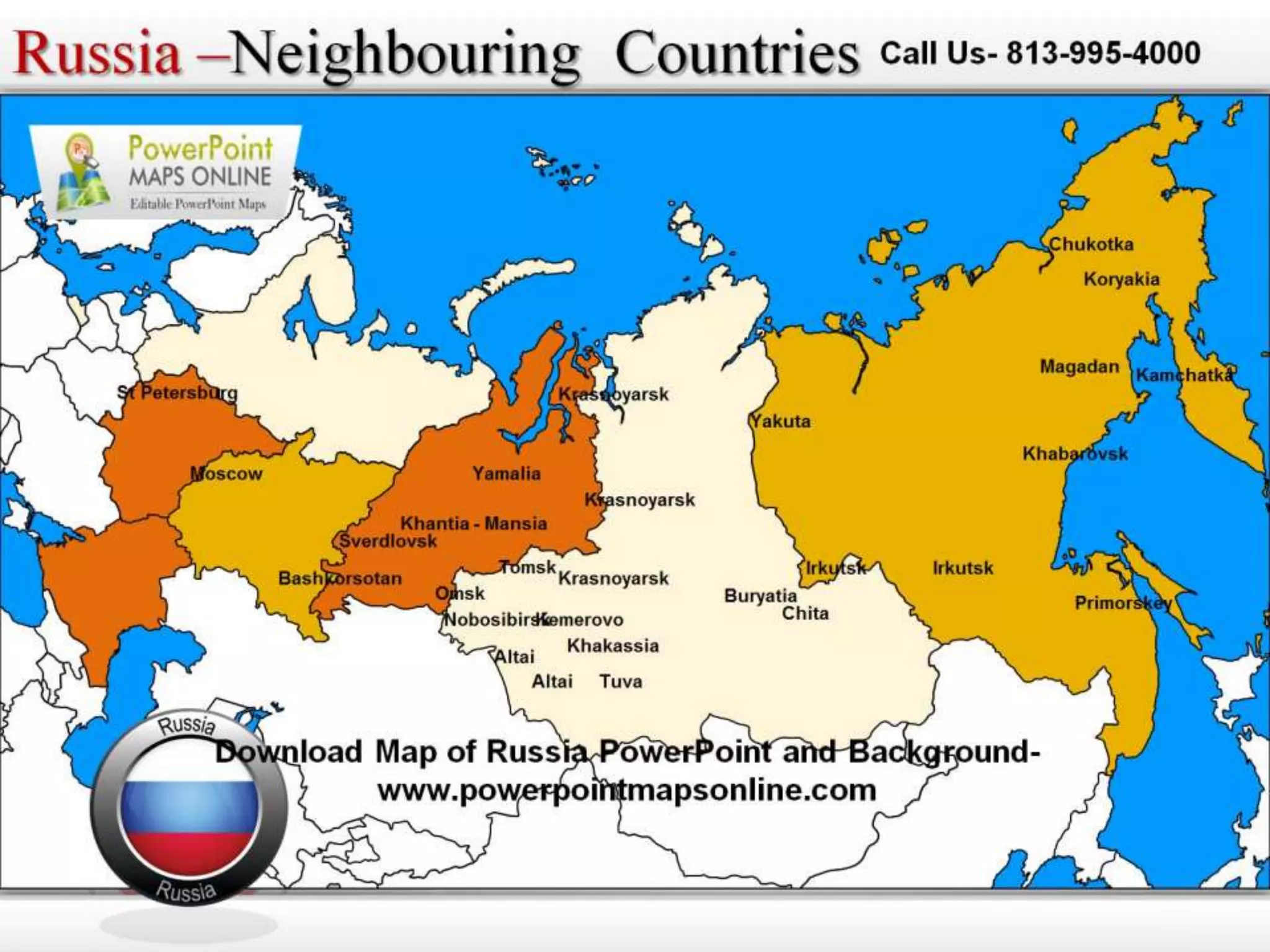 Download map of russia power point and background | PPTX
