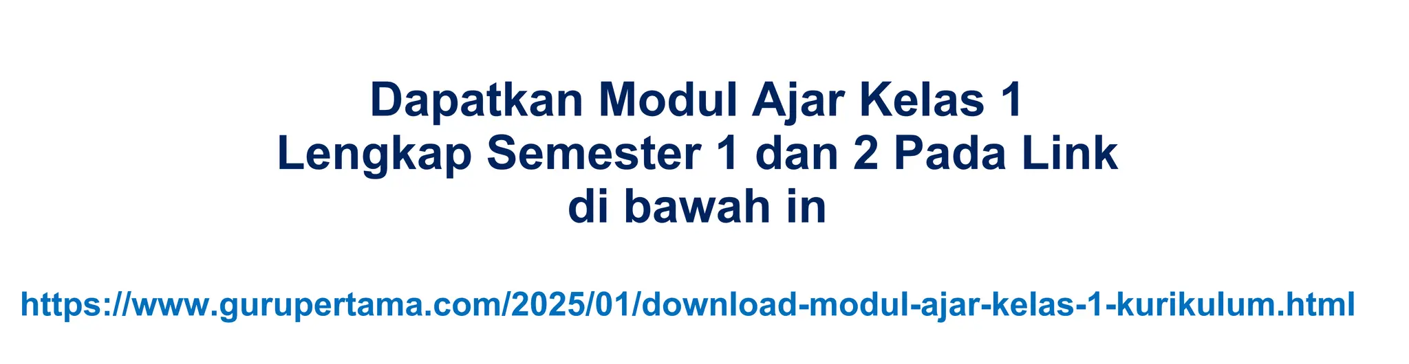Download Modul Ajar Kelas 1 Kurikulum Merdeka Semester 1 dan 2 Terbaru.pdf