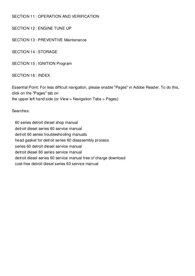 DOWNLOAD NOW Detroit Diesel Series 60 Service Shop Manual