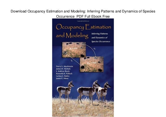 Download Occupancy Estimation And Modeling Inferring