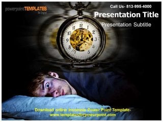 Download online Insomnia Powerpoint Template and Background