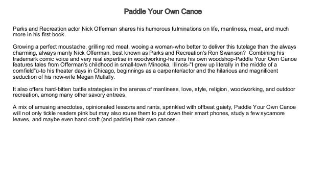 download paddle your own canoe audiobook online free mp3