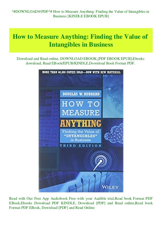 Download Pdf How To Measure Anything Finding The Value Of Intangi