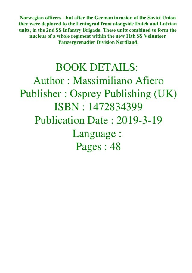 Download Pdf Norwegian Waffen Ss Legion 1941 43 Read Pdf Ebook Download Pdf Norwegian Waffen Ss Legion 1941 43 Read Pdf Ebook