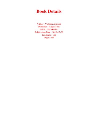 Download Download Pdf Red Queen The Official Coloring Book P D F File