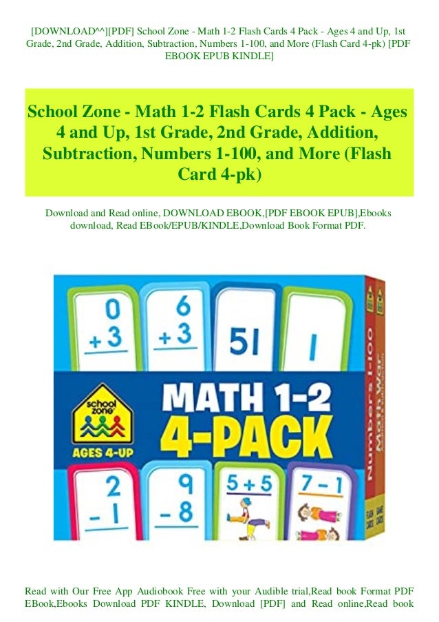 Download Pdf School Zone Math 1 2 Flash Cards 4 Pack Ages 4