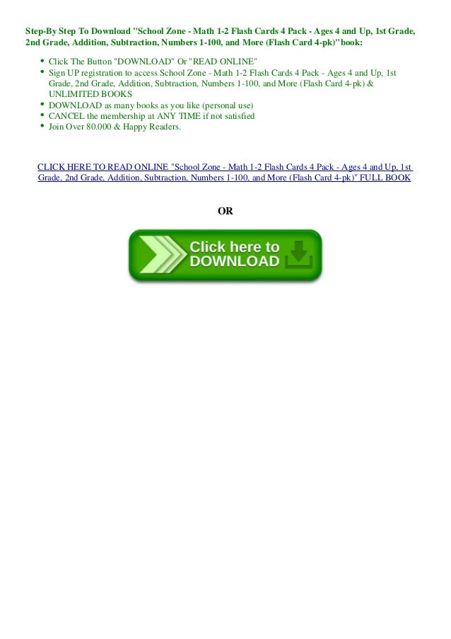 Download Pdf School Zone Math 1 2 Flash Cards 4 Pack Ages 4 Download Pdf School Zone Math 1 2 Flash Cards 4 Pack Ages 4