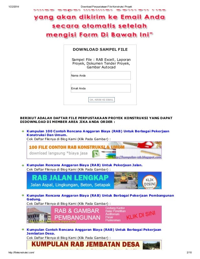 Download perpustakaan file konstruksi proyek Di www 