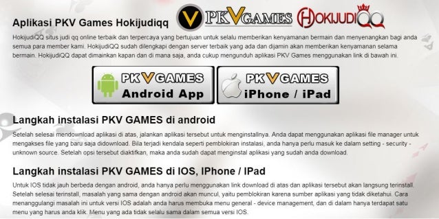Hokijudiqq Cara Donwload Aplikasi Pkv Game Cara Instal Pkv Games