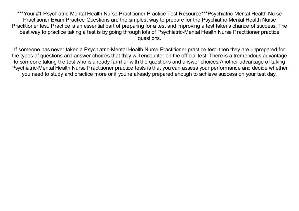 [Read] PsychiatricMental Health Nurse Practitioner Exam Practice Questions NP Practice Tests