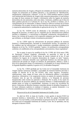 2
memoria democrática de Aragón, el Registro de entidades de memoria democrática de
Aragón, las actuaciones en el ámbito e...