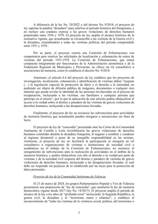 3
A diferencia de la ley No. 20/2022 y del decreto No. 9/2018, el proyecto de
ley suprime la palabra “dictadura” para refe...
