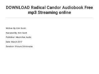 candor audiobook