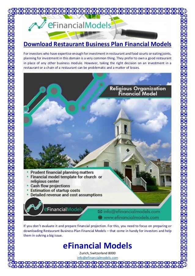 download restaurant business plan financial models restaurant projection template
