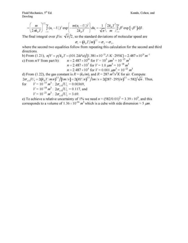Download Solutions Manual For Fluid Mechanics 5th Edition Pijush K