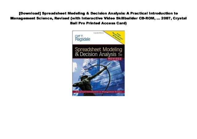 Read Spreadsheet Modeling Decision Analysis A Practical - 