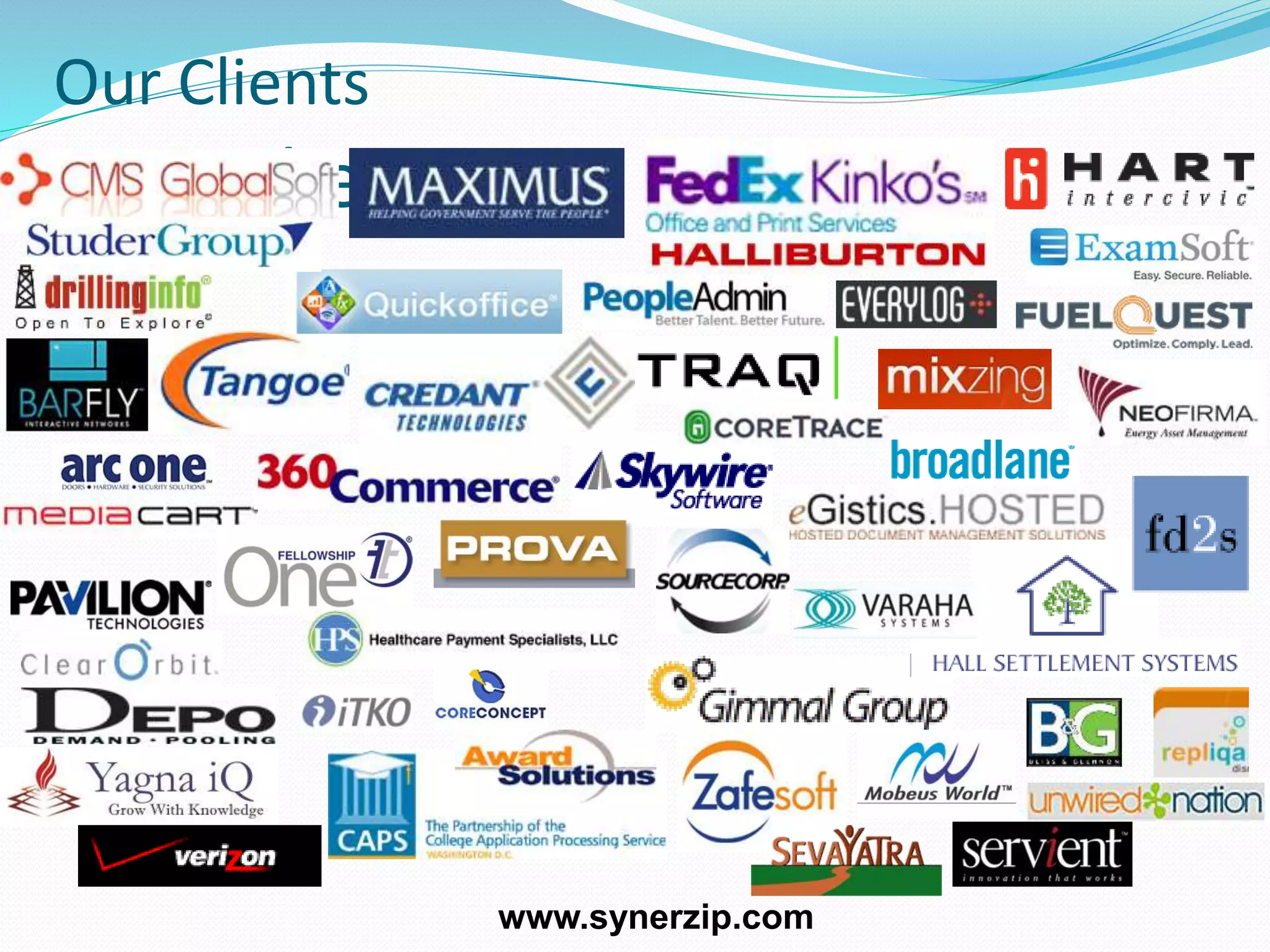 Our Clients
www.synerzip.com
Our Clients
 