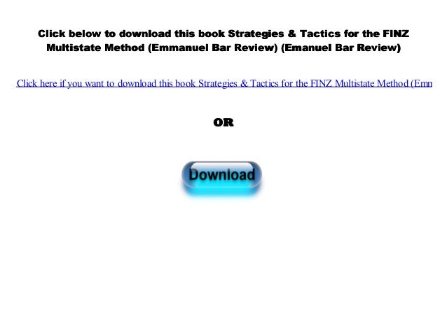  Read Strategies Tactics for the FINZ Multistate Method 
