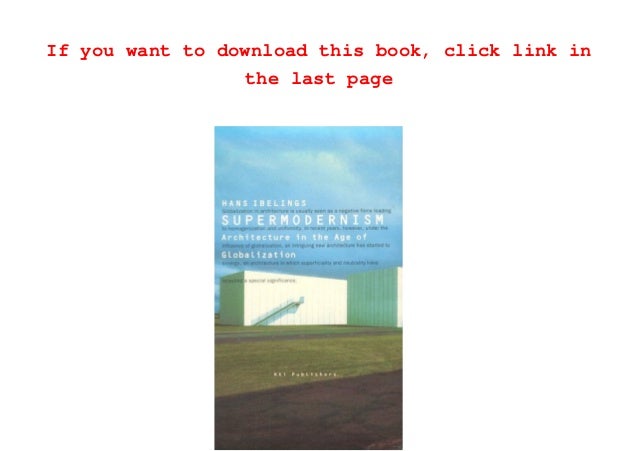 Download Supermodernism Pdf Full Ebook Free