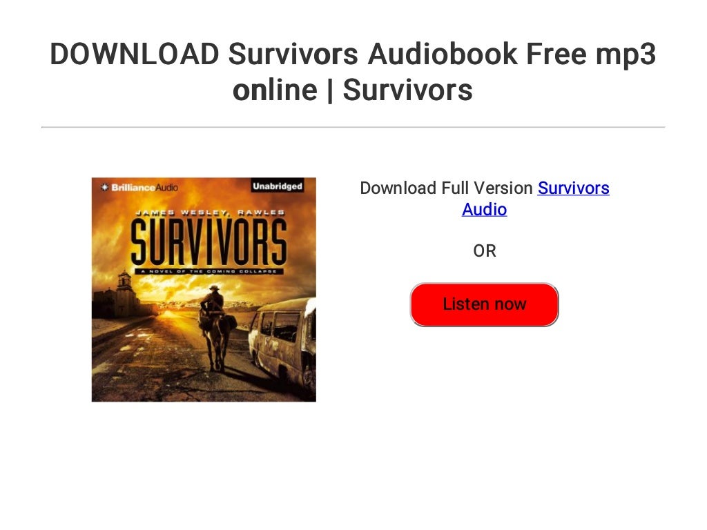 Survivor Mp3 Download Free DOWNLOAD Survivors Audiobook Free mp3 online | Survivors