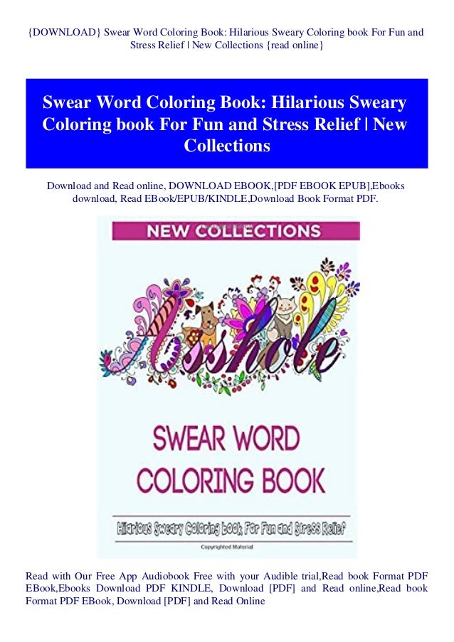 Download Download Swear Word Coloring Book Hilarious Sweary Coloring Book Fo