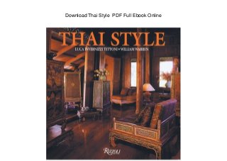 Download Thai Style PDF Full Ebook Online
 