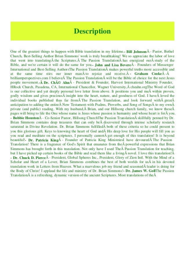 Download The Passion Translation New Testament Compact Violet With