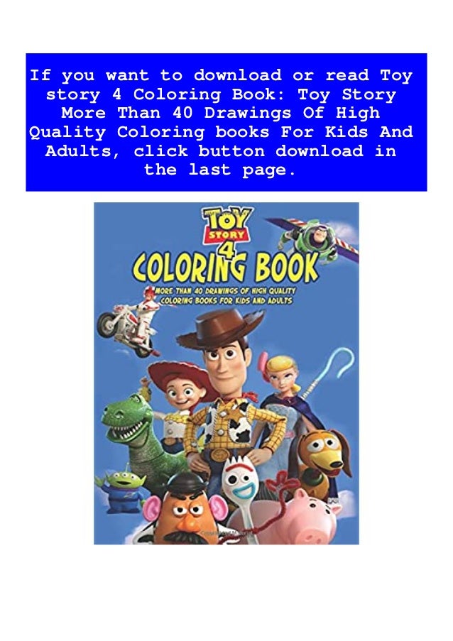 Download Toy Story 4 Coloring Book Toy Story More Than 40 Drawings Of