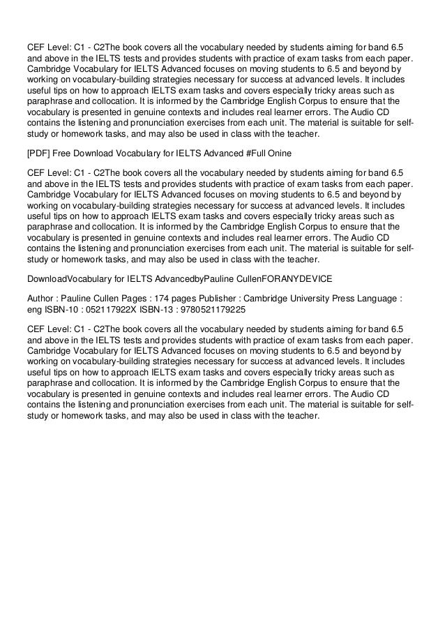 Ielts Vocabulary Books Free Downloadielts Document