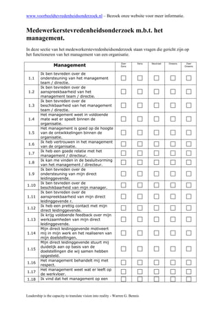 Download voorbeeld medewerkerstevredenheidsonderzoek