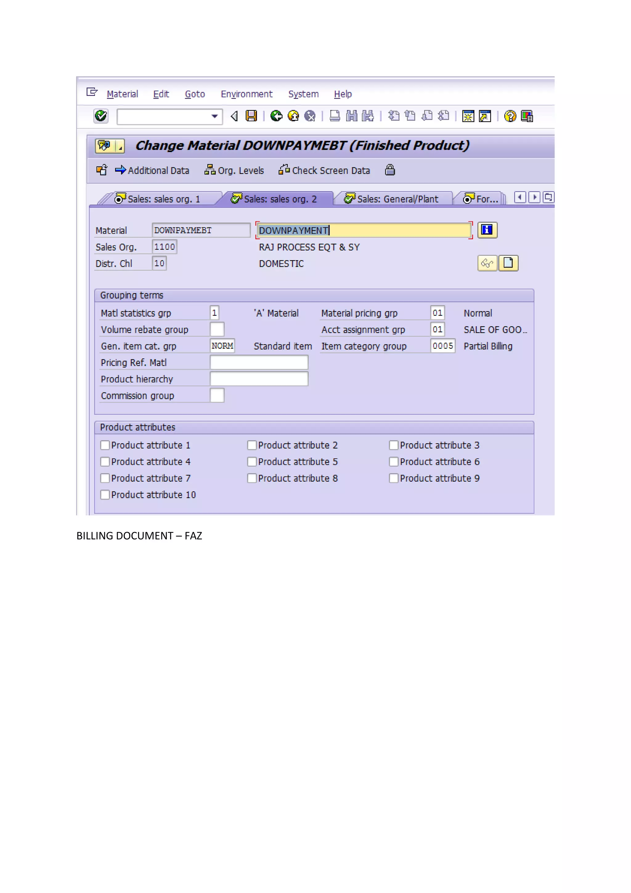 BILLING DOCUMENT – FAZ

 