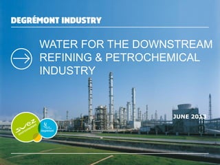 WATER FOR THE DOWNSTREAM
REFINING & PETROCHEMICAL
INDUSTRY

JUNE 2013

 