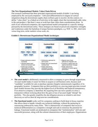 Downstream org structure.refining ind