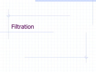 Filtration
 