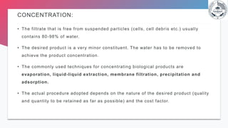 Down stream processing Dr.Sonia | PPTX