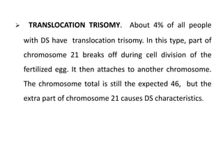 Translocation People PHYSIOTHERAPY MANAGEMENT IN DOWN SYNDROM | PPTX