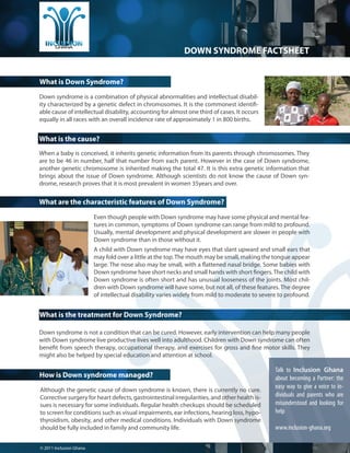 Down Syndrome Fact Sheet | PDF
