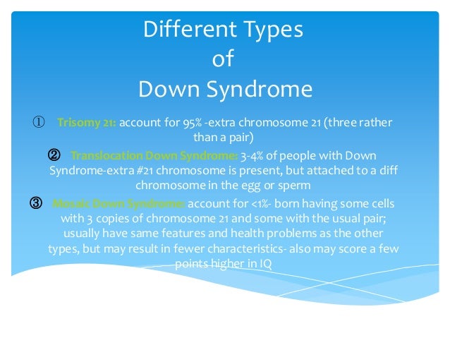Down syndrome Class Presentation