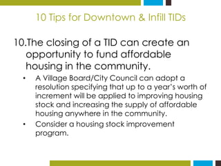 Downtown & Infill Tax Increment Districts