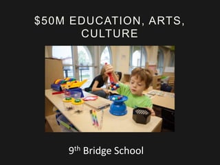 $50M EDUCATION, ARTS,
CULTURE

9th Bridge School

 