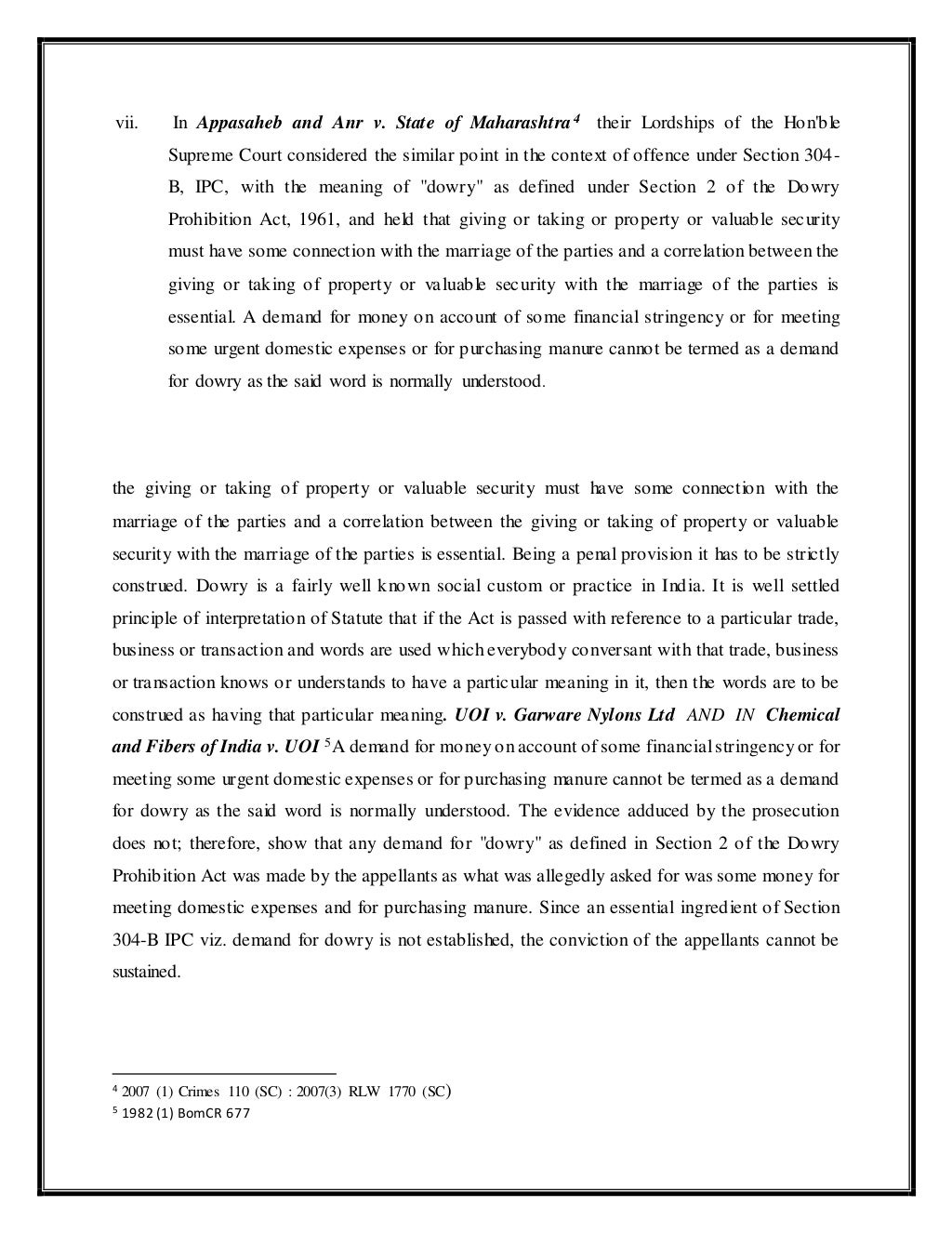 Dowry case laws in india picture