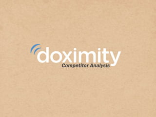 Doximity competitor analysis tracey fu