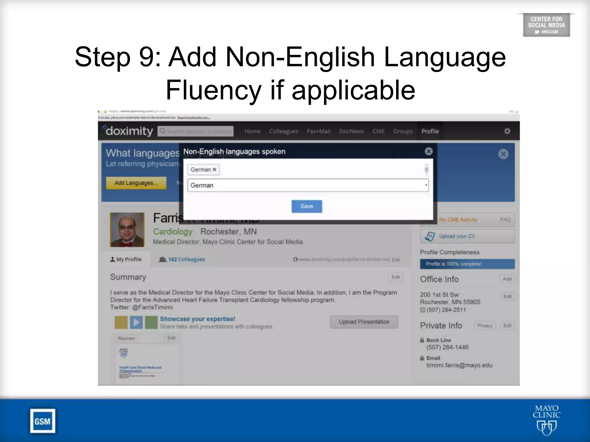 Step 4: Choose your clinical specialty
(and sub-specialty, if applicable) from
the drop-down menus:
 