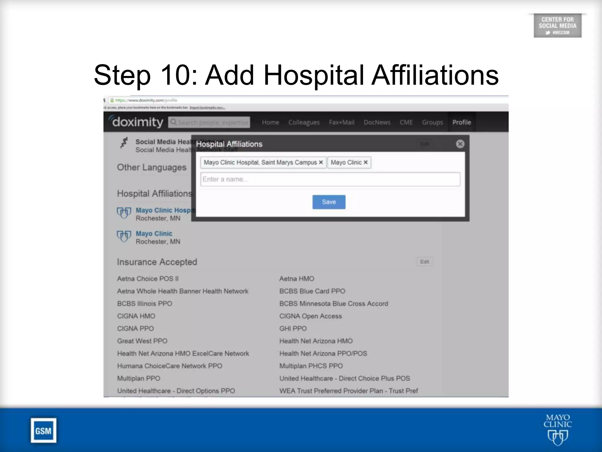 Step 5: Add Interests (free text or
auto-suggested as you type)
 