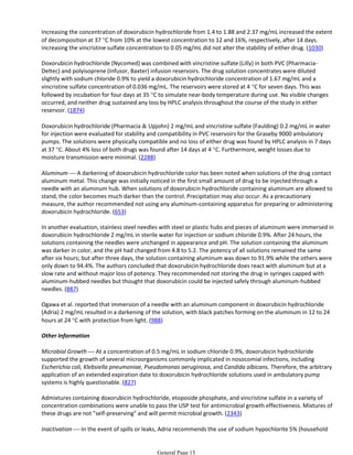 Injectable Drug : Compatibility Information of Doxorubicin HCl | PDF