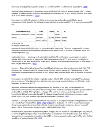 Injectable Drug : Compatibility Information of Doxorubicin HCl | PDF