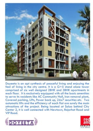 3bhk flat with an area of 1005sqft available at Solua,Rajarhat